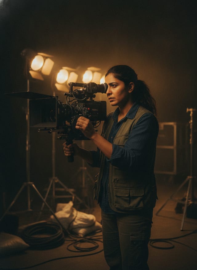 Cinematographer on set